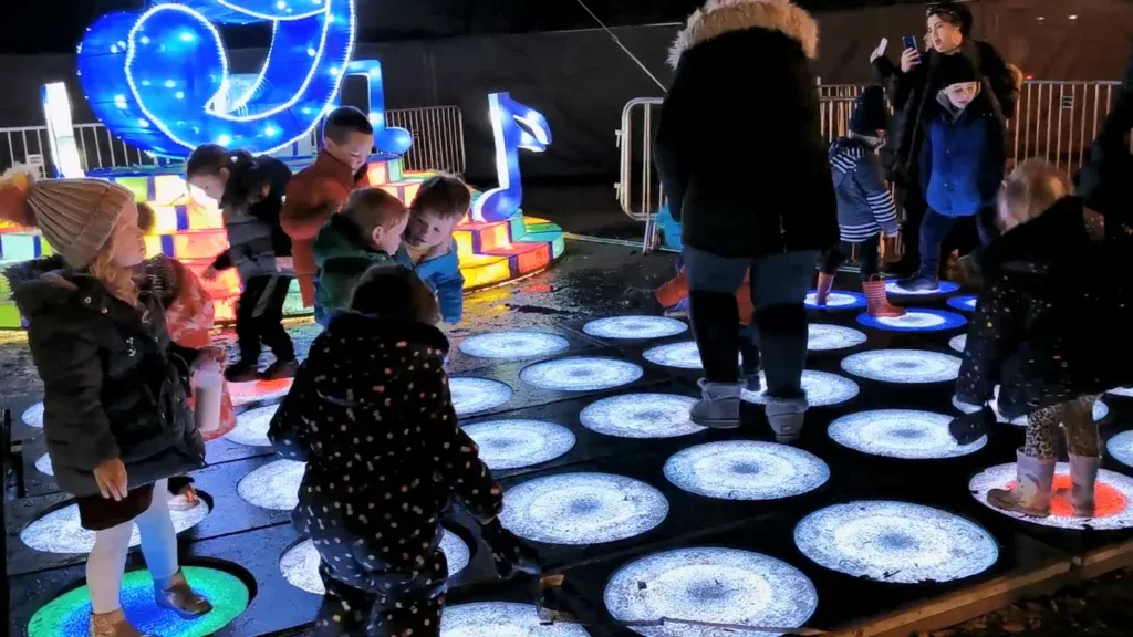 Instalación interactiva para un evento nocturno