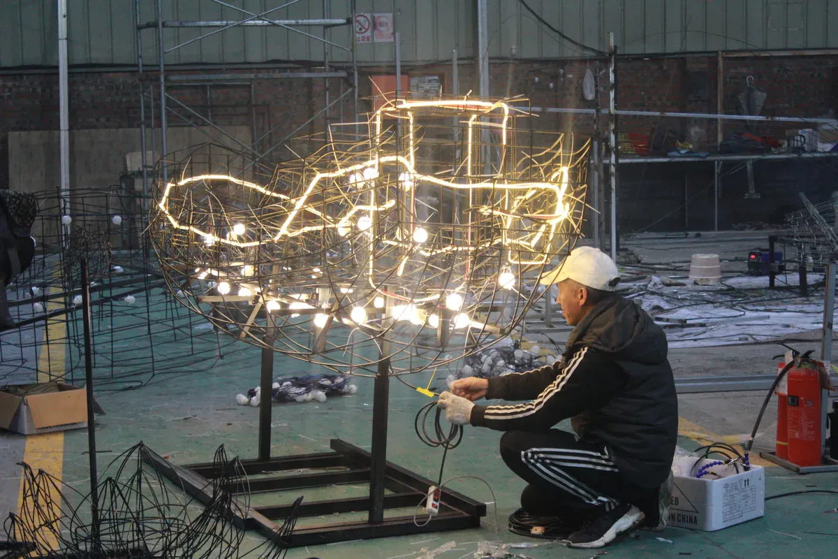 commercial light festival planning with custom lantern routes and visitor flow design